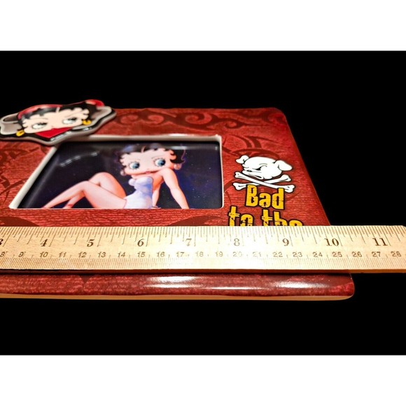 New Betty Boop Bad to the Bone Tattoo 4X6" Ceramic Photo Frame Boxed - Picture 4 of 5